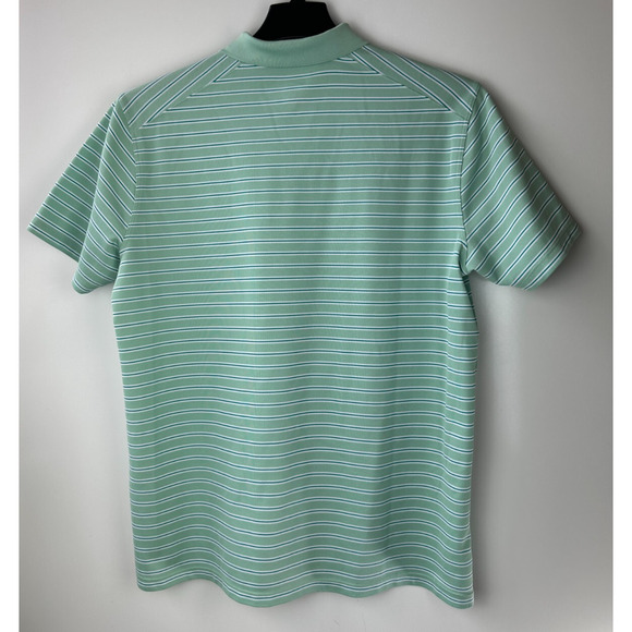 2 Nike Dri-Fit Men's Golf Polo Shirts Size Large Victory Stripe Green Blue Top - Picture 7 of 16